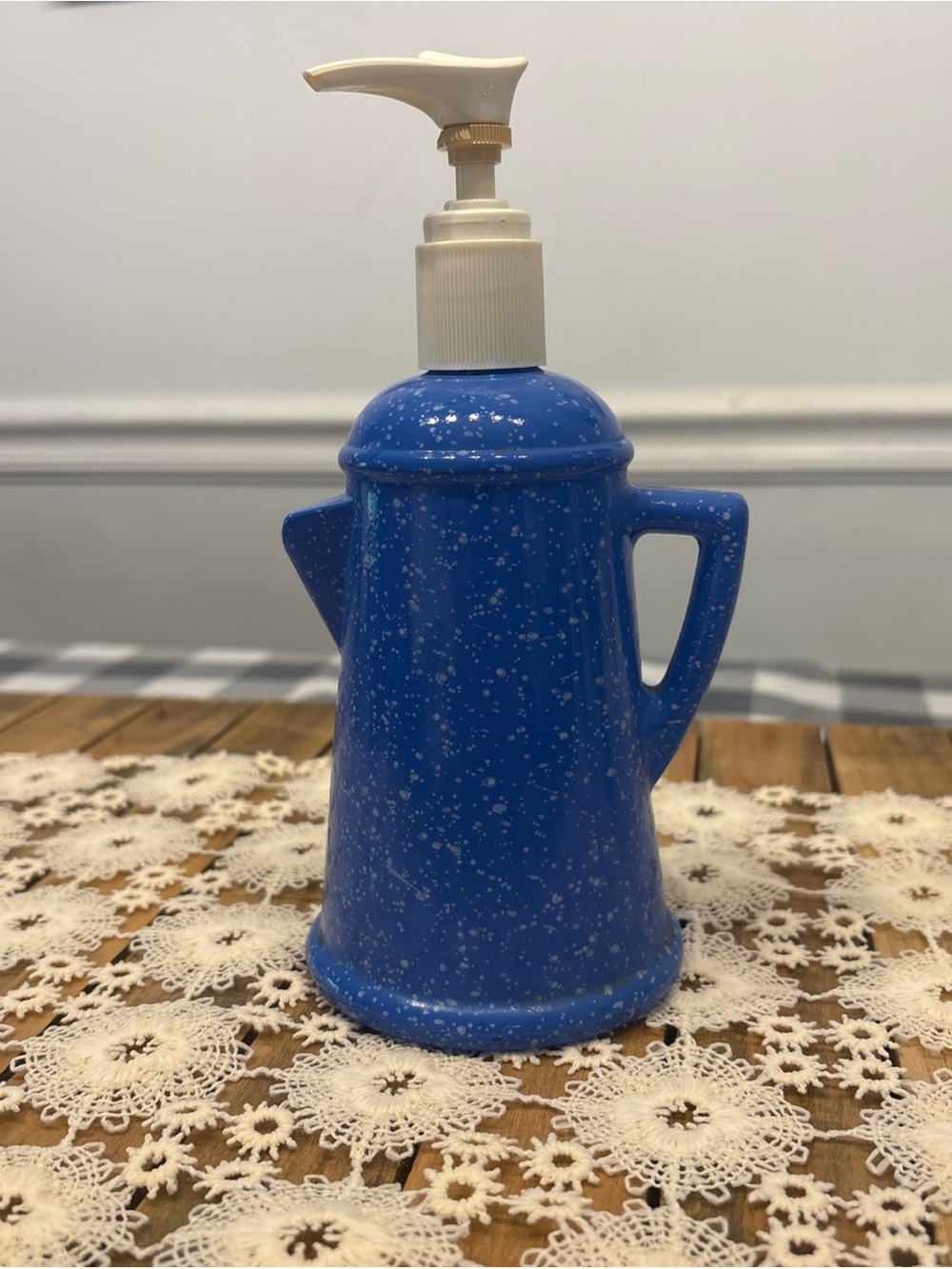 Vintage Avon 80s  Speckled Ceramic Soap Dispenser